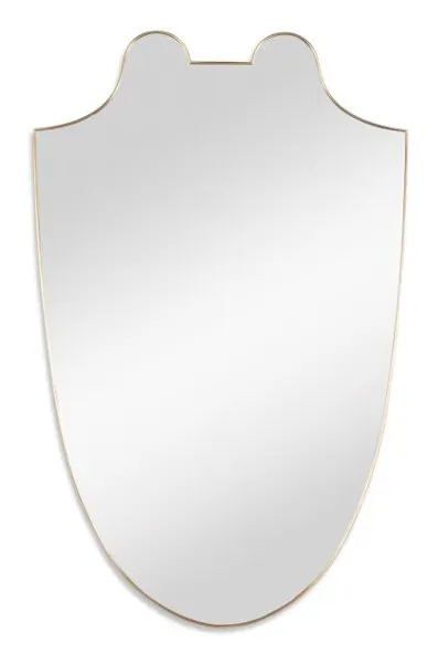 Century Furniture TSA-232-V1 Rivoli Shield Mirror Italian Vintage Brass Century Furniture TSA-232-V1 Rivoli Shield Mirror Italian Vintage Brass