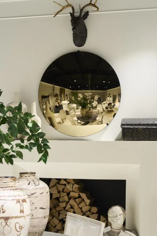 Century Furniture TSA-234-V2 Rive Gauche Convex Mirror Silver Century Furniture TSA-234-V2 Rive Gauche Convex Mirror Silver