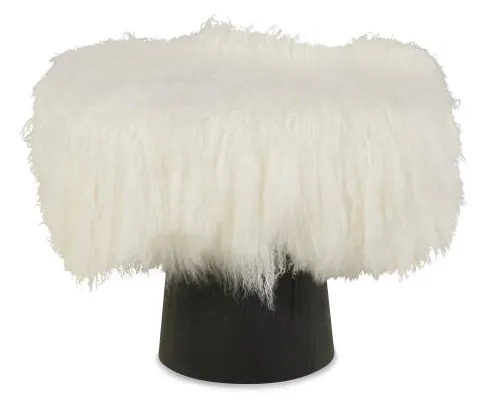 Century Furniture TSA-567-V1 Authentic Pompidou Italian Mongolian Lamb Stool Century Furniture TSA-567-V1 Authentic Pompidou Italian Mongolian Lamb Stool