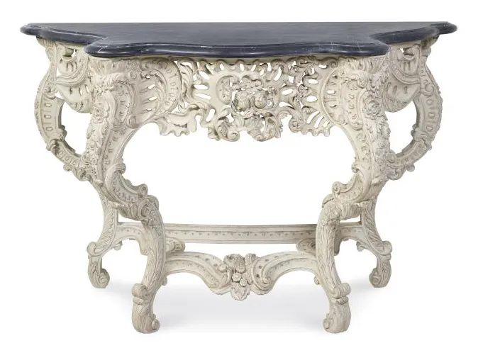 Century Furniture TSA-721-V1 Victoire Console Table French Painted Blanc Century Furniture TSA-721-V1 Victoire Console Table French Painted Blanc
