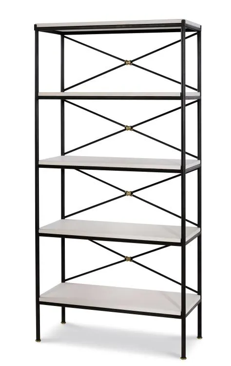 Century Furniture TSA-771-V1 Grand Montmartre Etagere Iron and Brass Knot