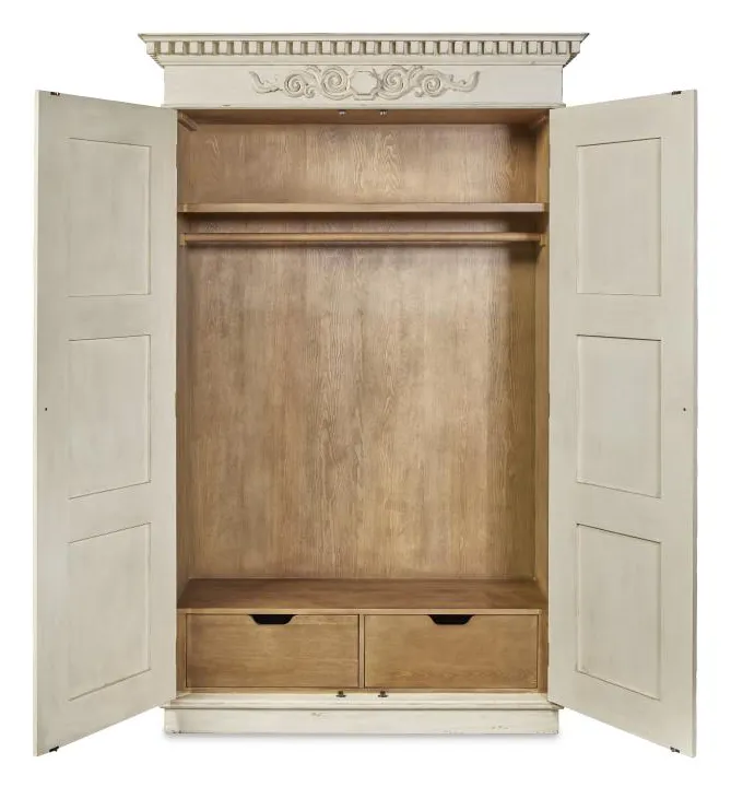 Century Furniture TSA-774-V2 Fountainebleau Wardrobe Swedish Aged Cream Century Furniture TSA-774-V2 Fountainebleau Wardrobe Swedish Aged Cream