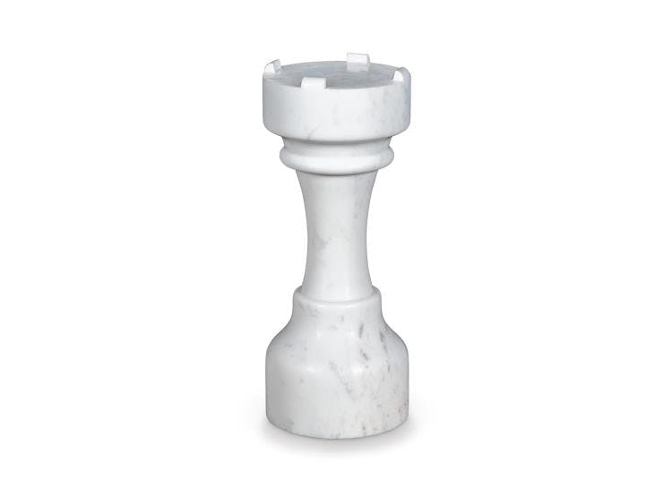 Maitland Smith 8457-30-W White Chess Table Castle