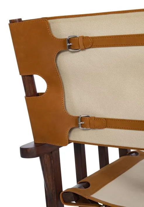 Maitland Smith 8471-43 Felix Camp Chair Cream Maitland Smith 8471-43 Felix Camp Chair Cream