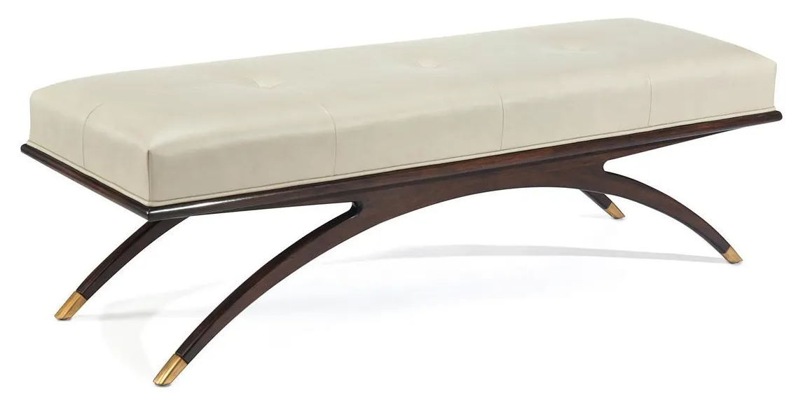 John Richard AMF-1539V50-LTGY-AS Euclidean Leather Bench John Richard AMF-1539V50-LTGY-AS Euclidean Leather Bench