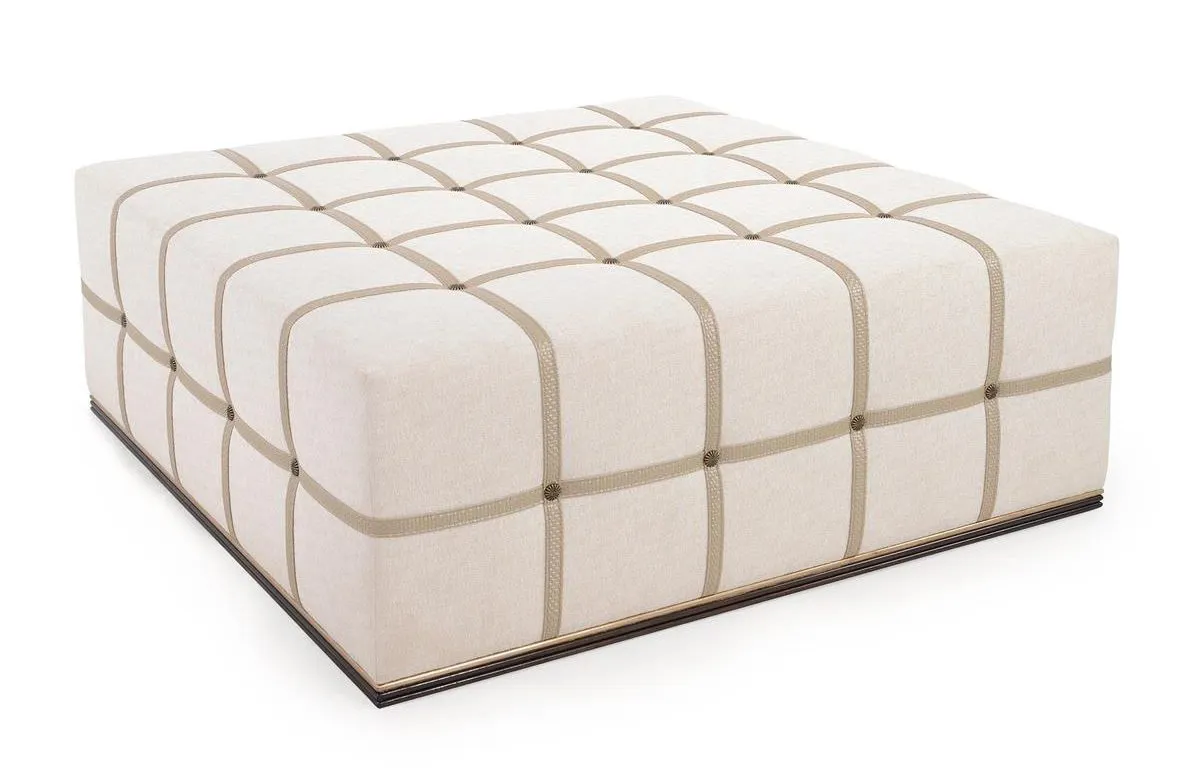 John Richard AMF-1725-2213-AS  Steamer Trunk Cocktail Ottoman