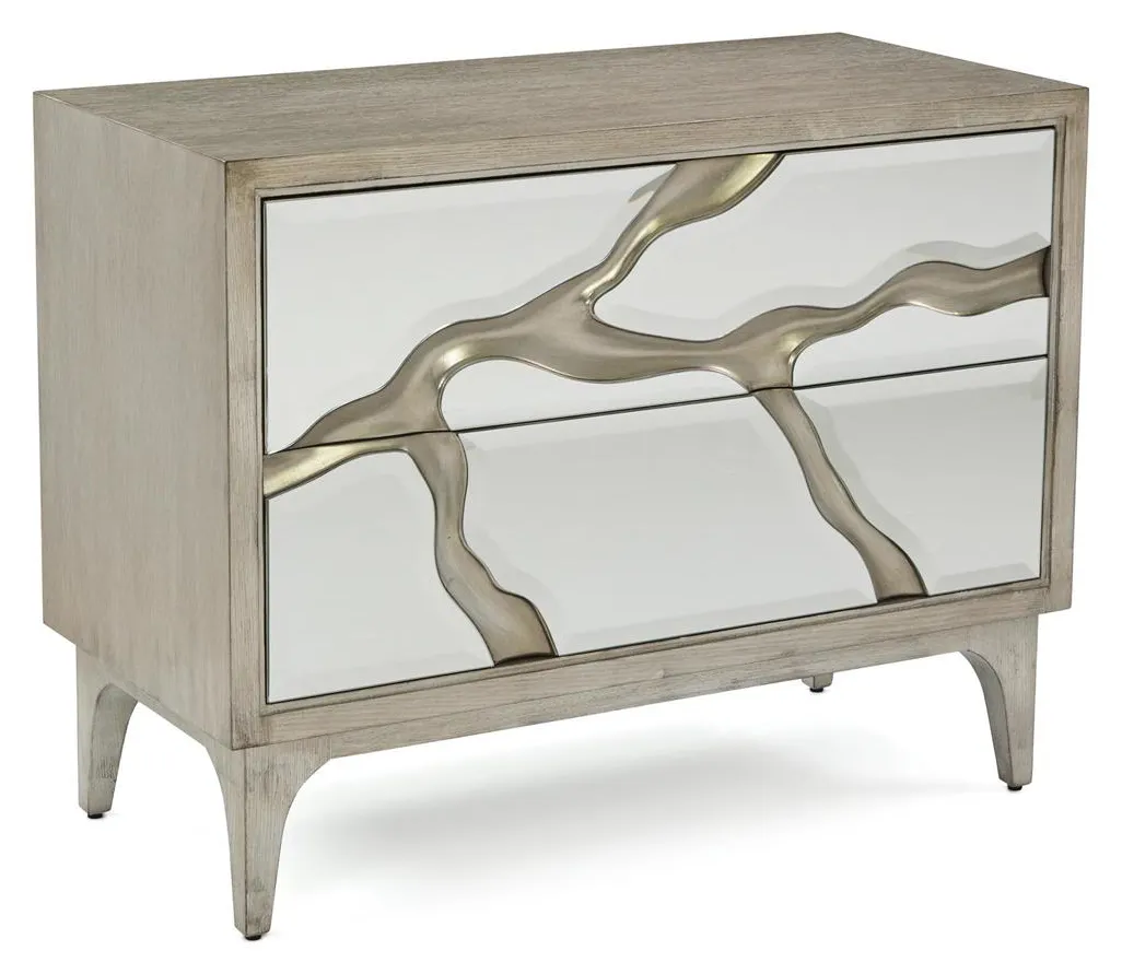 John Richard EUR-01-0448 Ravine Silver Night Table John Richard EUR-01-0448 Ravine Silver Night Table
