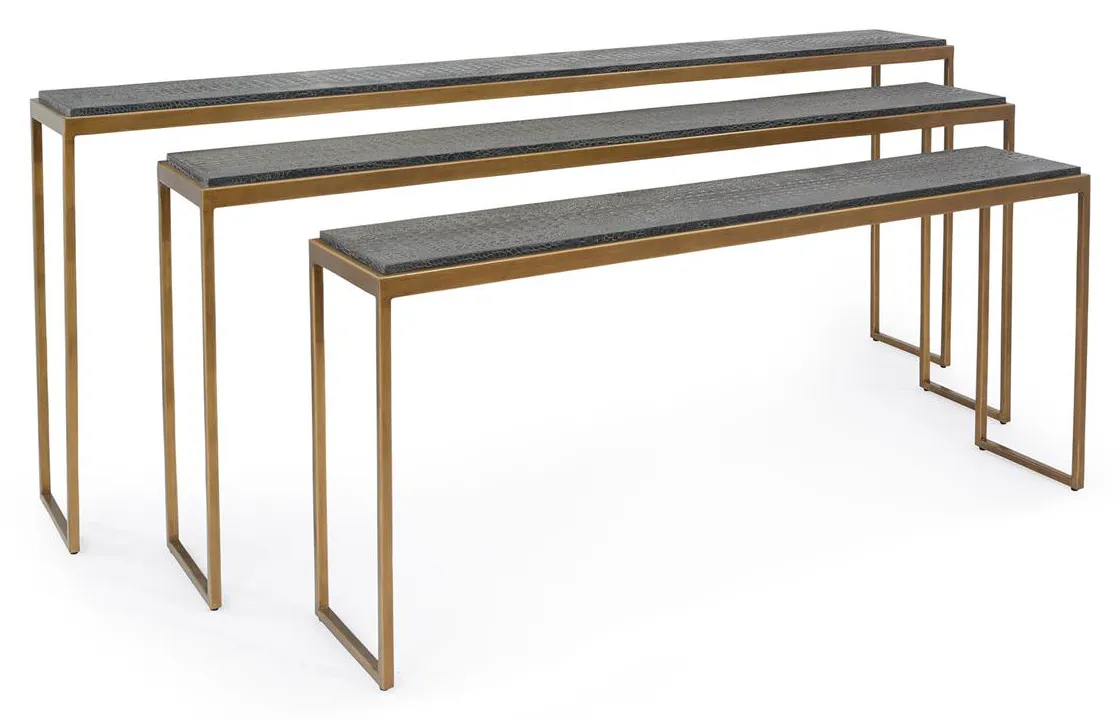 John Richard EUR-02-0335 Greystoke Nesting Console Tables Set of Three John Richard EUR-02-0335 Greystoke Nesting Console Tables Set of Three