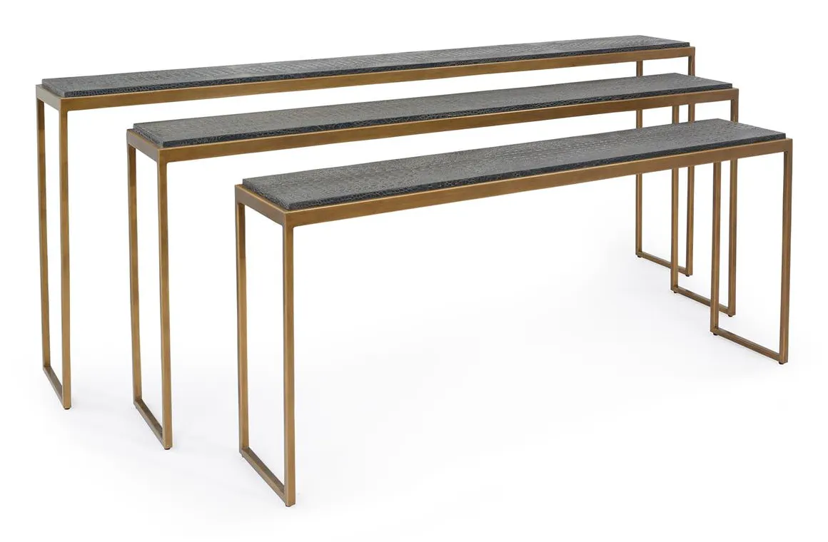 John Richard EUR-02-0335 Greystoke Nesting Console Tables Set of Three John Richard EUR-02-0335 Greystoke Nesting Console Tables Set of Three