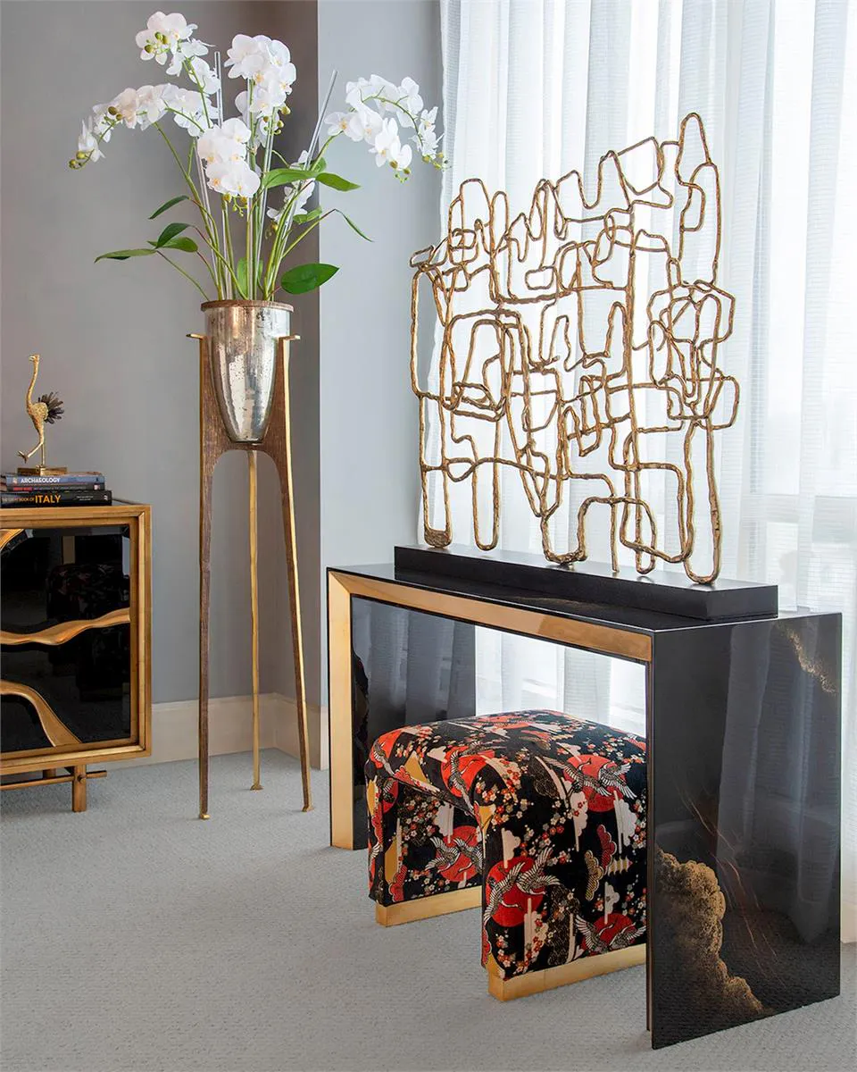 John Richard EUR-02-0352 Golden Tide Console Table John Richard EUR-02-0352 Golden Tide Console Table