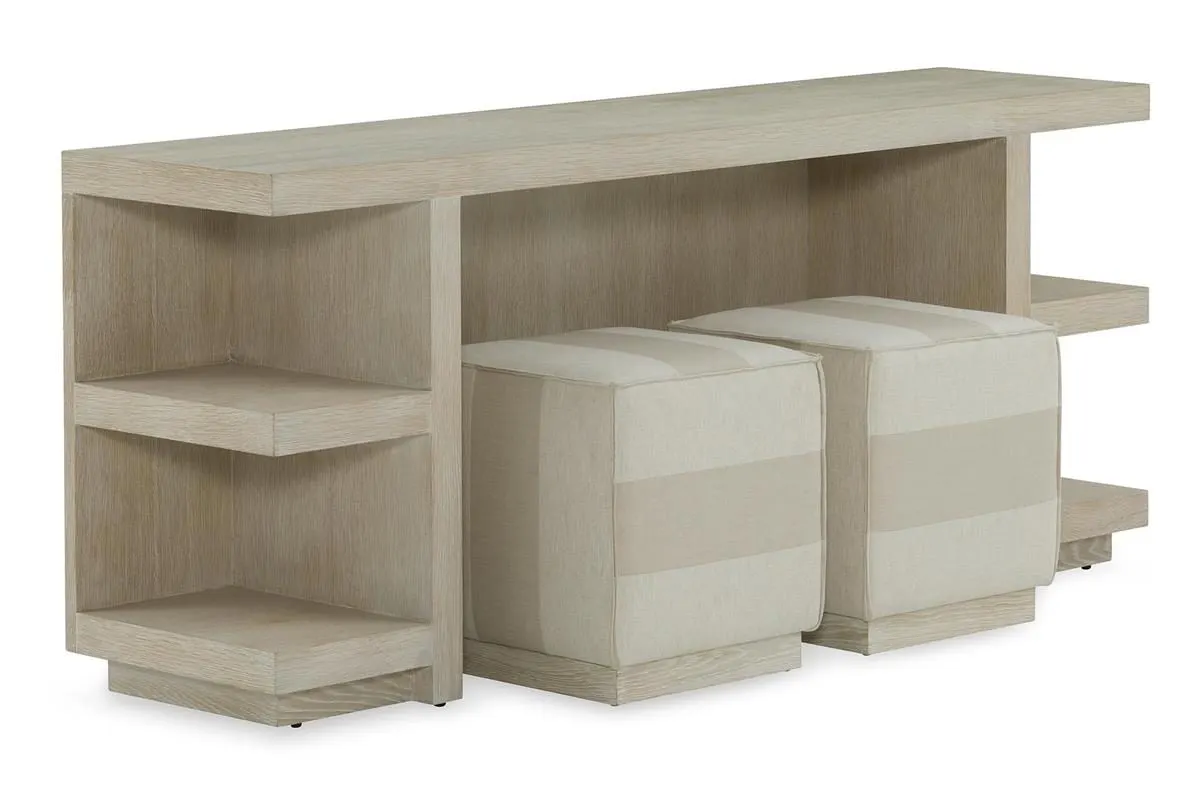 John Richard EUR-02-0363S3 Weiss Console Table with Stools Set of Three