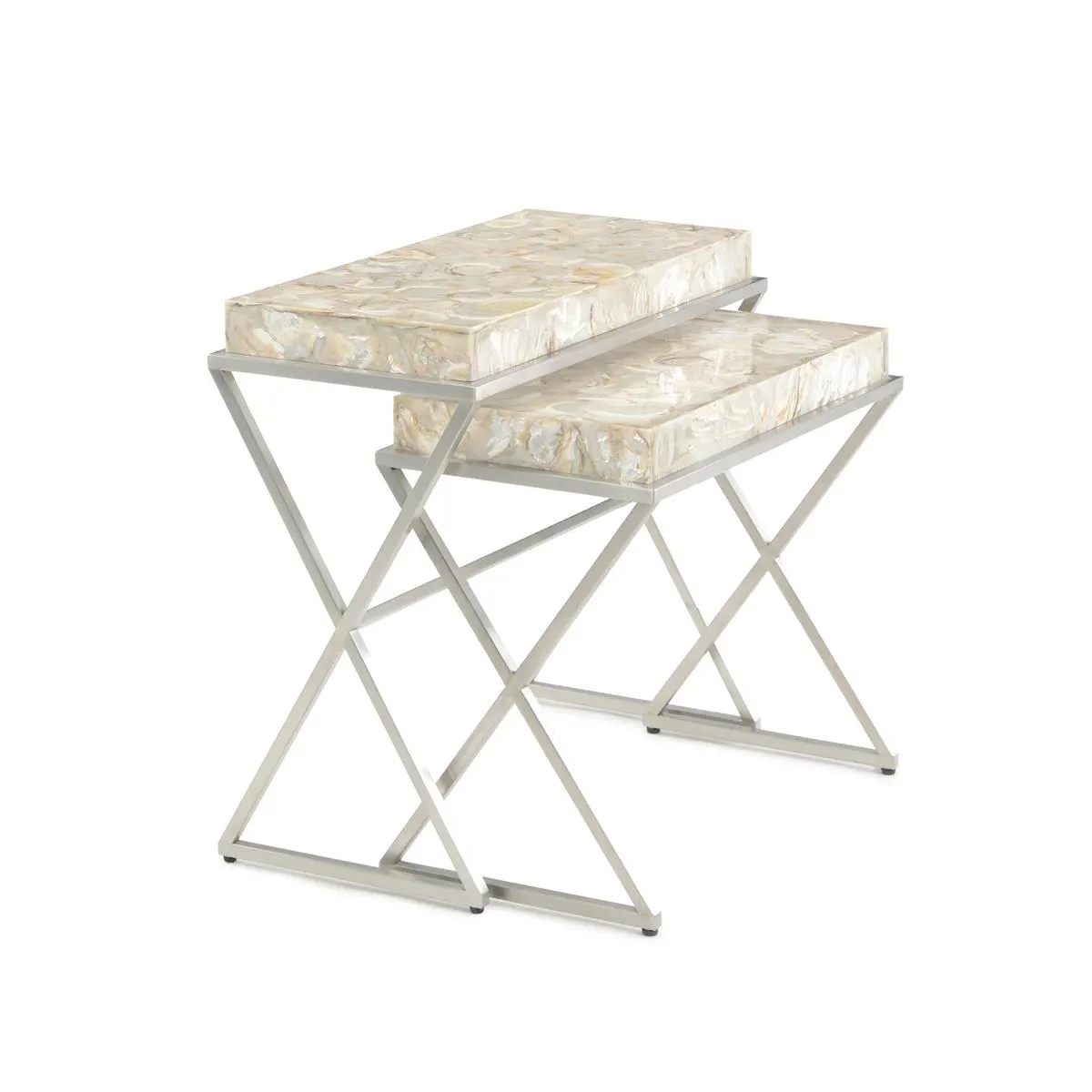 John Richard EUR-03-0800 Bottaro Nesting Side Tables Set of Two