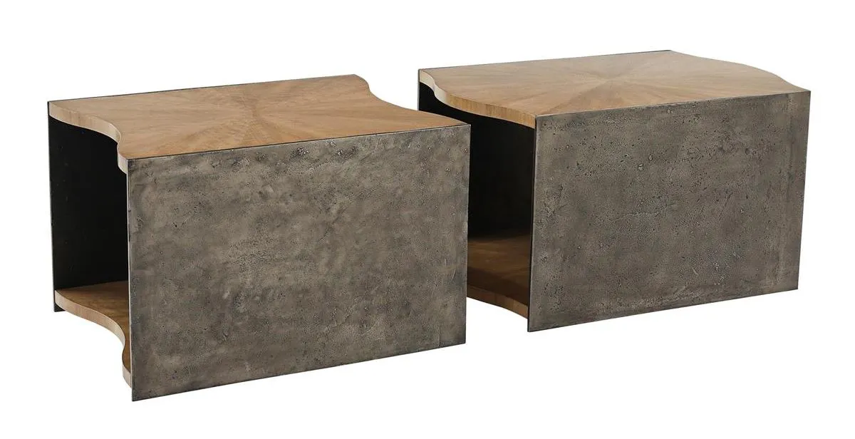 John Richard EUR-03-0892S2 Concordia Side Tables Set of Two