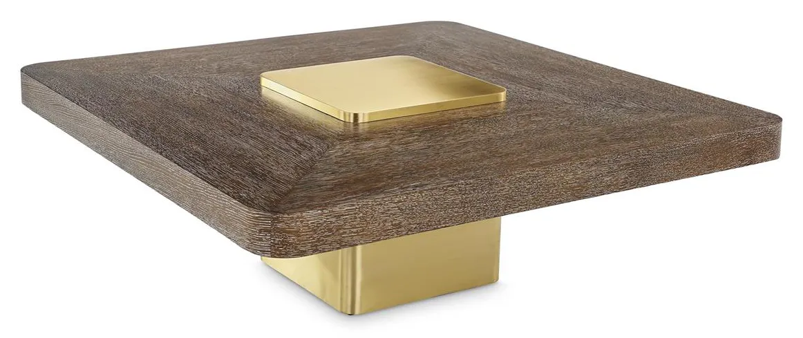 John Richard EUR-03-0897 Plateau Cocktail Table Gold John Richard EUR-03-0897 Plateau Cocktail Table Gold