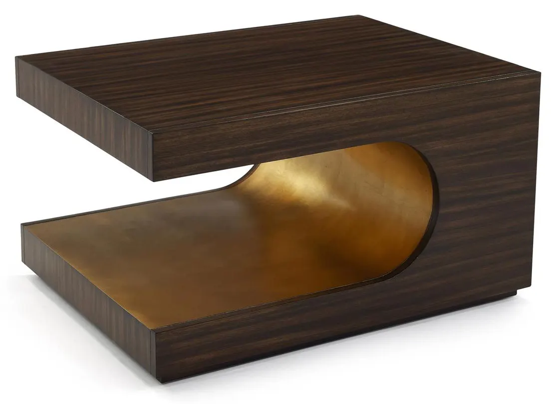 John Richard EUR-03-0902 Groove Cocktail Table Gold John Richard EUR-03-0902 Groove Cocktail Table Gold