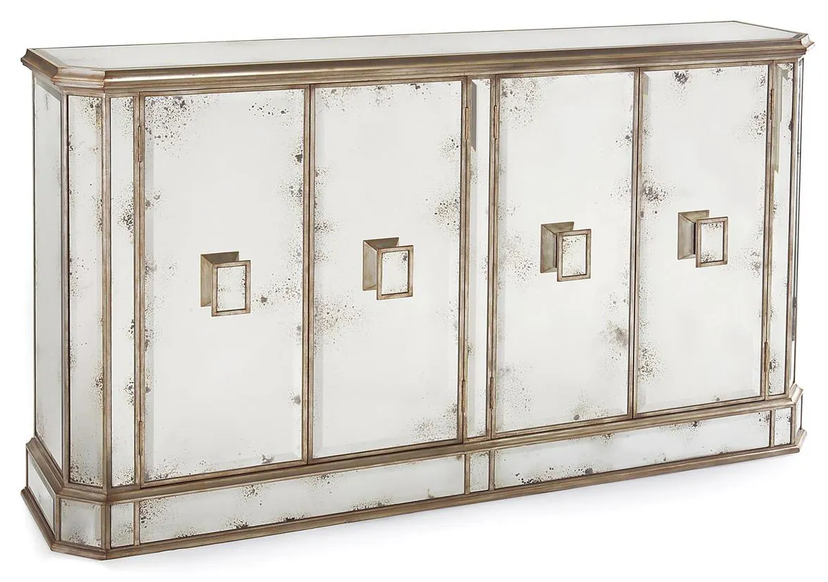 John Richard EUR-04-0169 Juno Foxed Mirror Credenza John Richard EUR-04-0169 Juno Foxed Mirror Credenza