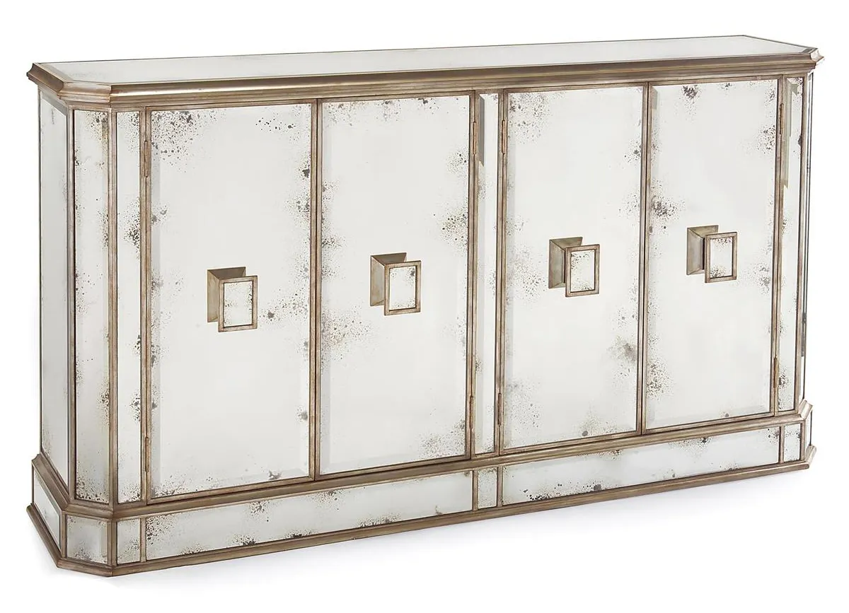 John Richard EUR-04-0169 Juno Foxed Mirror Credenza John Richard EUR-04-0169 Juno Foxed Mirror Credenza