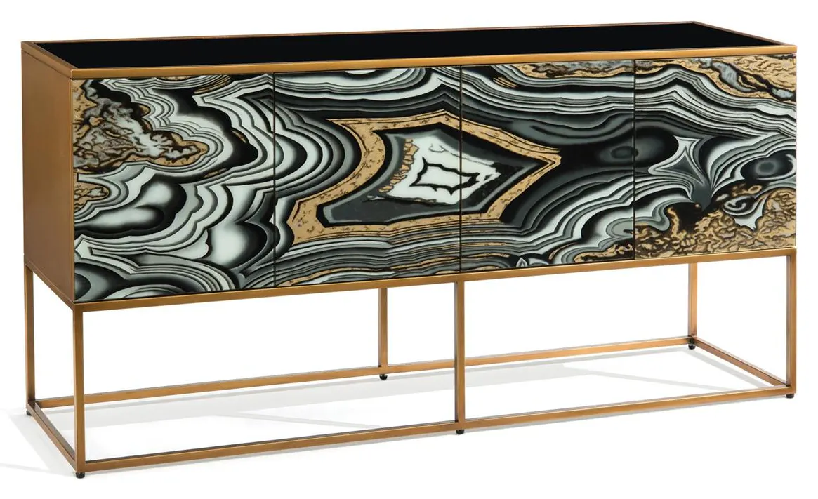 John Richard EUR-04-0401 I Dream of Agate Four Door Cabinet John Richard EUR-04-0401 I Dream of Agate Four Door Cabinet
