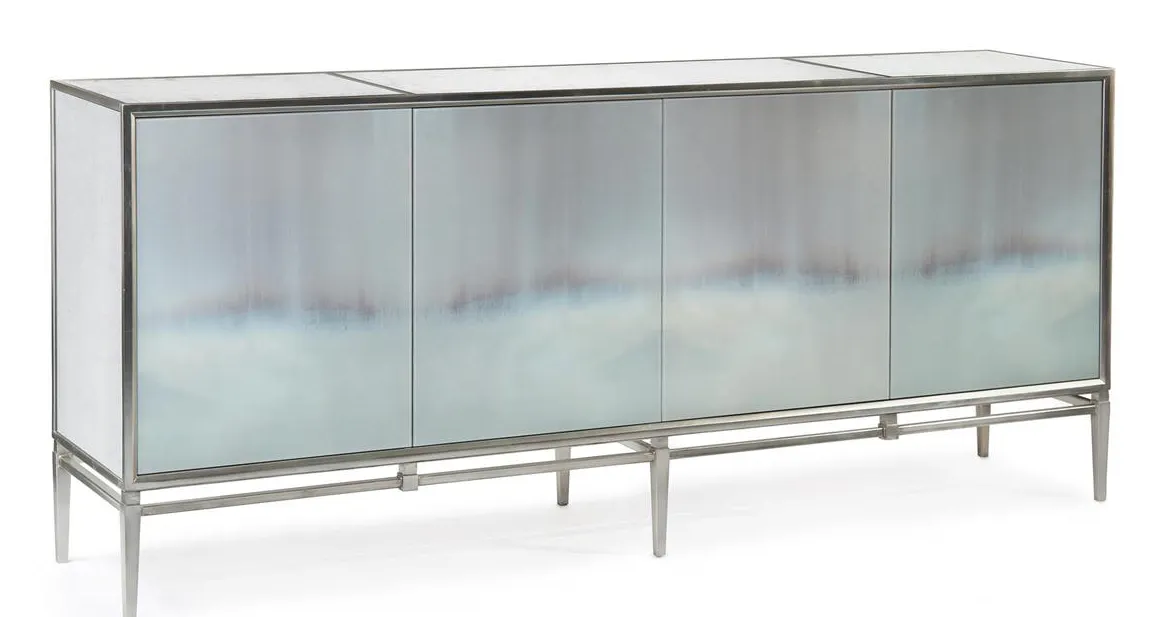 John Richard EUR-04-0476 Carol Benson Cobbs Haze Four Door Credenza John Richard EUR-04-0476 Carol Benson Cobbs Haze Four Door Credenza