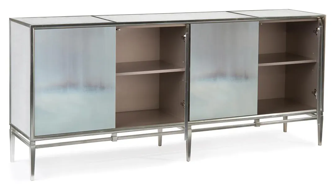 John Richard EUR-04-0476 Carol Benson Cobbs Haze Four Door Credenza John Richard EUR-04-0476 Carol Benson Cobbs Haze Four Door Credenza