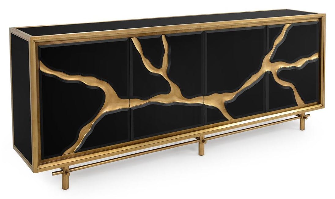John Richard EUR-04-0754 Ravine Black Credenza John Richard EUR-04-0754 Ravine Black Credenza