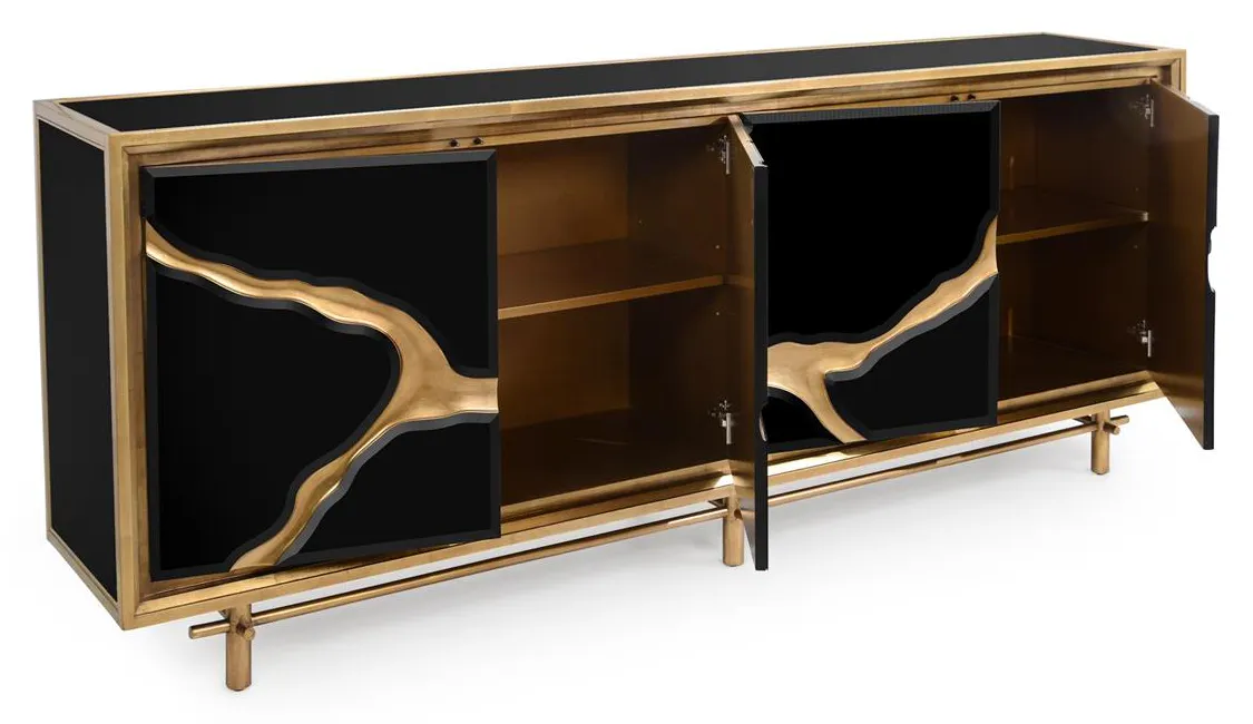 John Richard EUR-04-0754 Ravine Black Credenza John Richard EUR-04-0754 Ravine Black Credenza