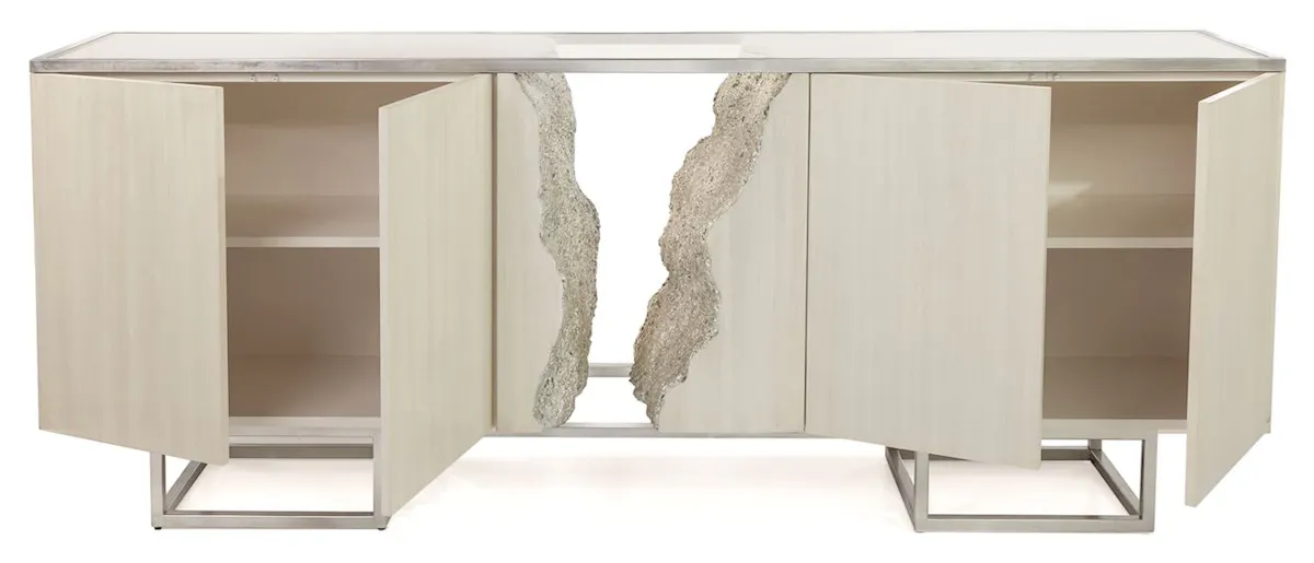John Richard EUR-04-0808 Terra Four Door Credenza White John Richard EUR-04-0808 Terra Four Door Credenza White