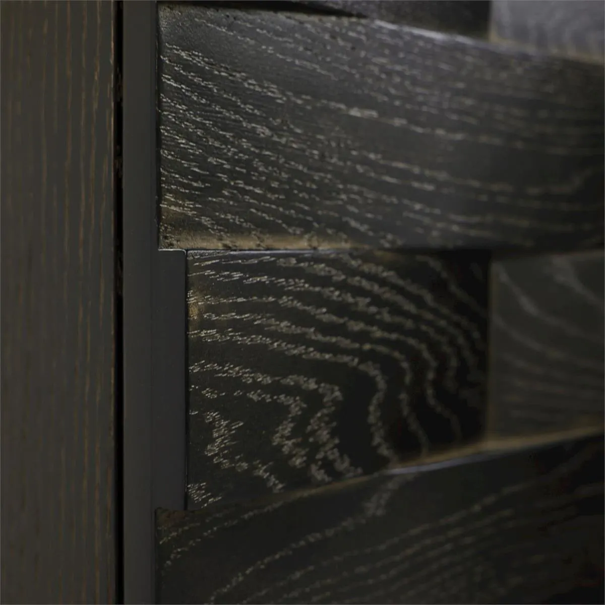 John Richard EUR-04-0813 Tessere Four Door Credenza Black John Richard EUR-04-0813 Tessere Four Door Credenza Black