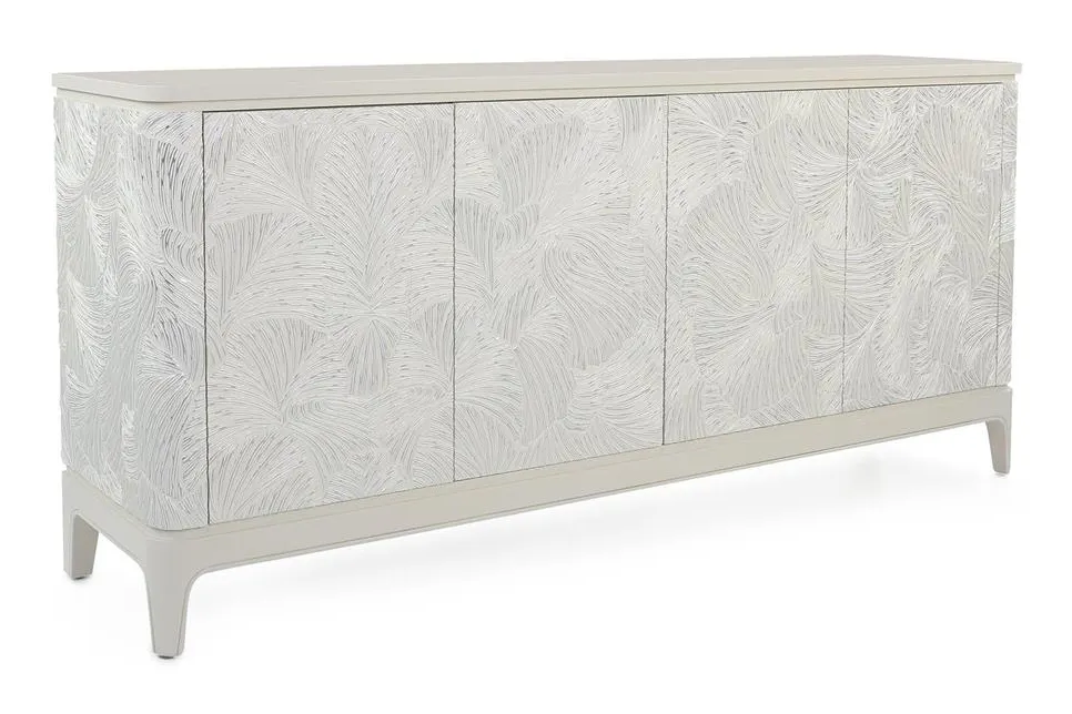 John Richard EUR-04-0842 Ivory Palms Four Door Credenza John Richard EUR-04-0842 Ivory Palms Four Door Credenza