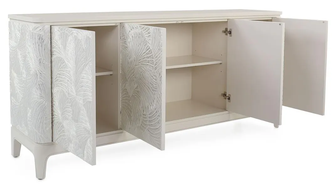 John Richard EUR-04-0842 Ivory Palms Four Door Credenza John Richard EUR-04-0842 Ivory Palms Four Door Credenza
