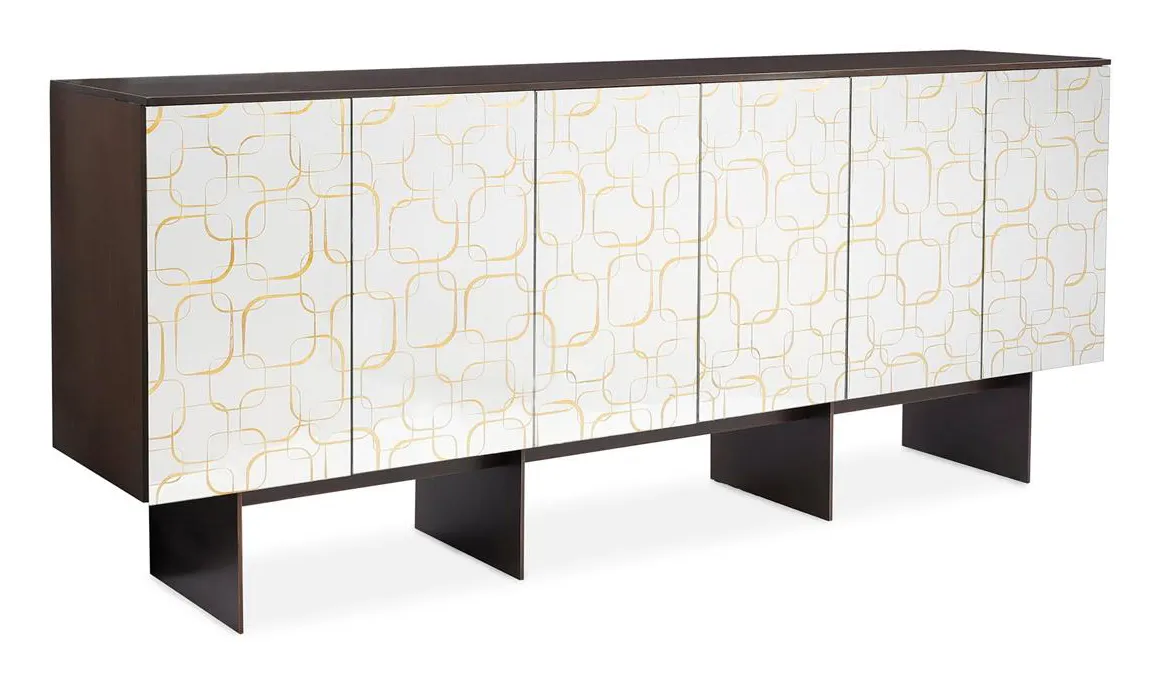 John Richard EUR-04-0880 Plaza Six Door Sideboard Siver John Richard EUR-04-0880 Plaza Six Door Sideboard Siver