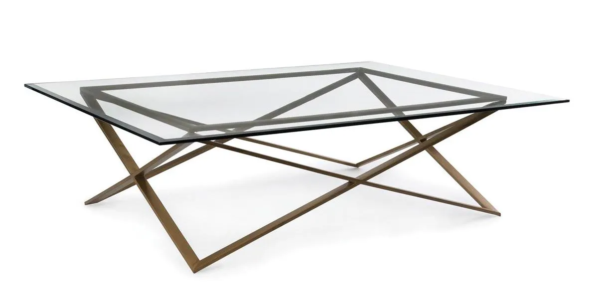 John Richard JFD-0049 Constructivist Bronze Coffee Table