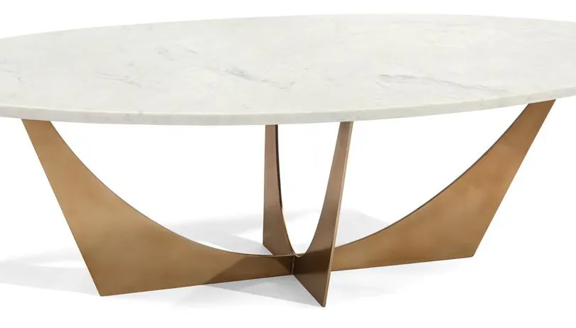 John Richard JFD-0098 Marble And Brass Cocktail Table John Richard JFD-0098 Marble And Brass Cocktail Table
