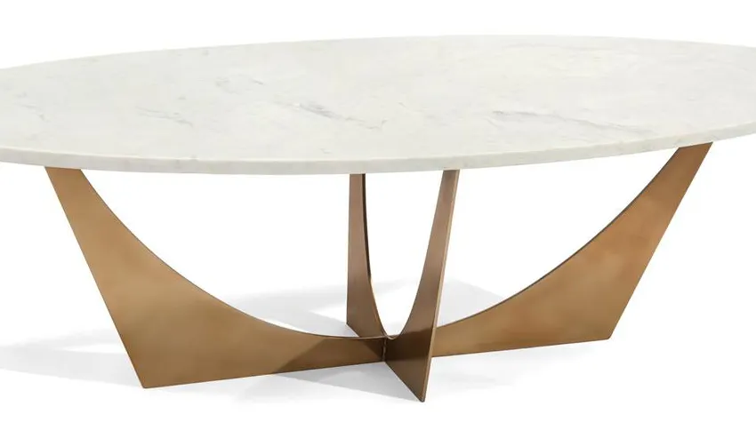 John Richard JFD-0098 Marble And Brass Cocktail Table John Richard JFD-0098 Marble And Brass Cocktail Table