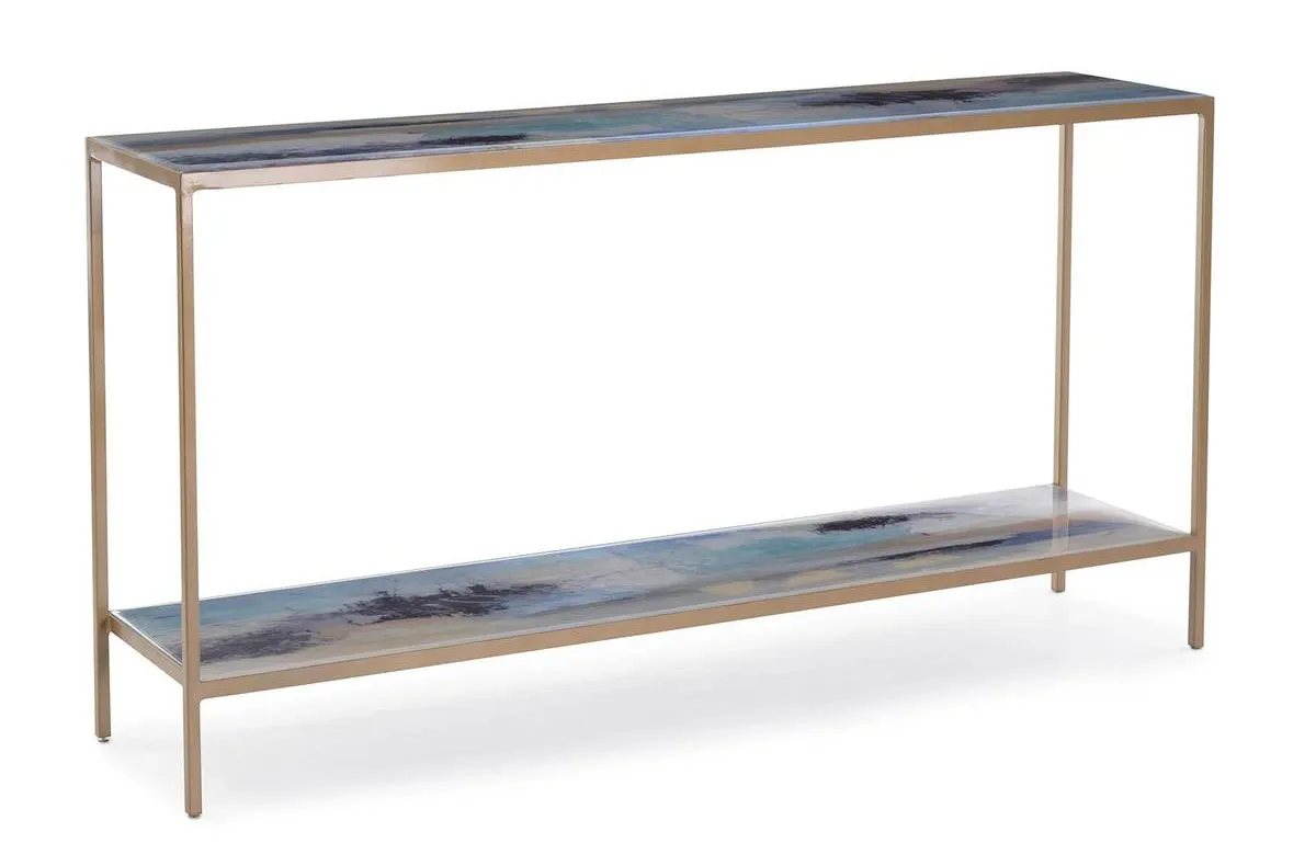 John Richard JFD-0162 Susan Godwins Miles Apart Sofa Table With Shelf