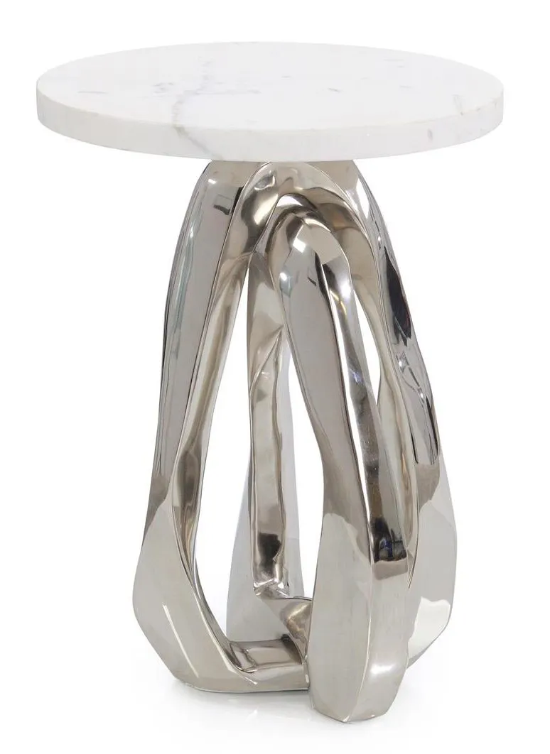 John Richard JFD-0383 Kaari Side Table Polished Nickel