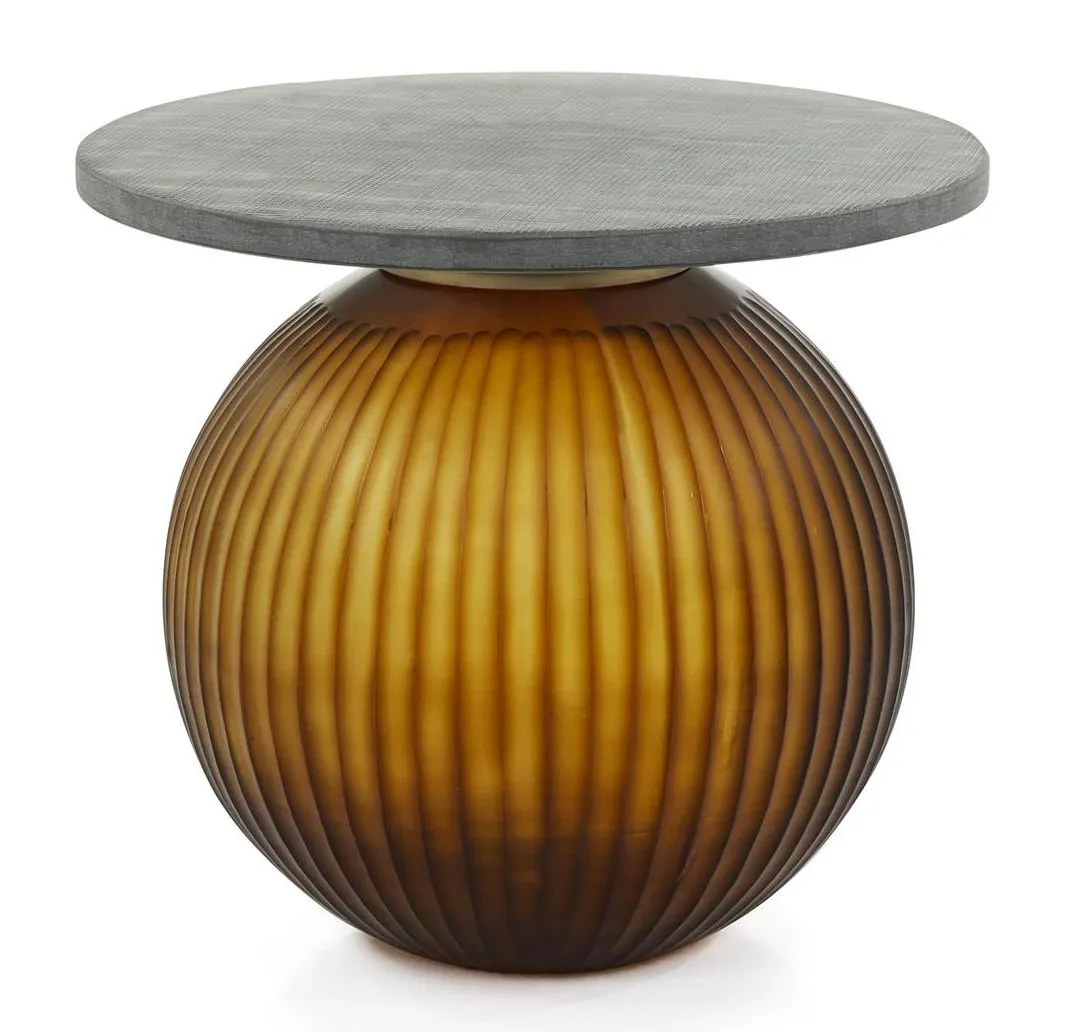John Richard JFD-0419 Jali Side Table Small Amber