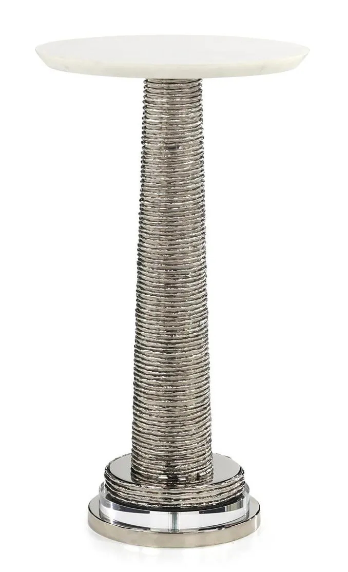 John Richard JFD-0442 Ringed Martini Table Nickel