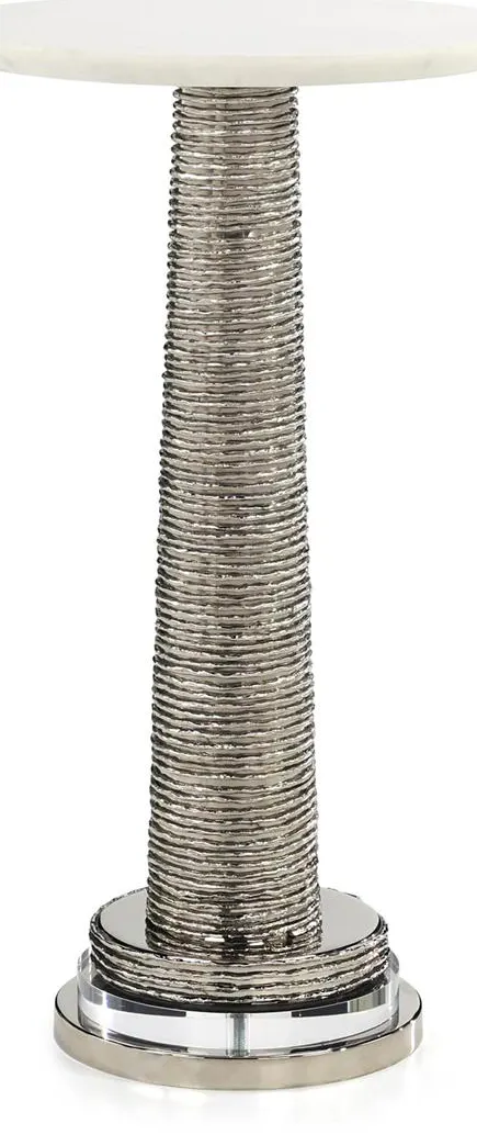 John Richard JFD-0442 Ringed Martini Table Nickel John Richard JFD-0442 Ringed Martini Table Nickel