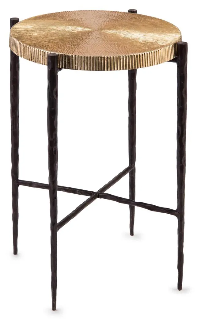 John Richard JRA-10139 Black Oxidized And Gold Accent Table John Richard JRA-10139 Black Oxidized And Gold Accent Table