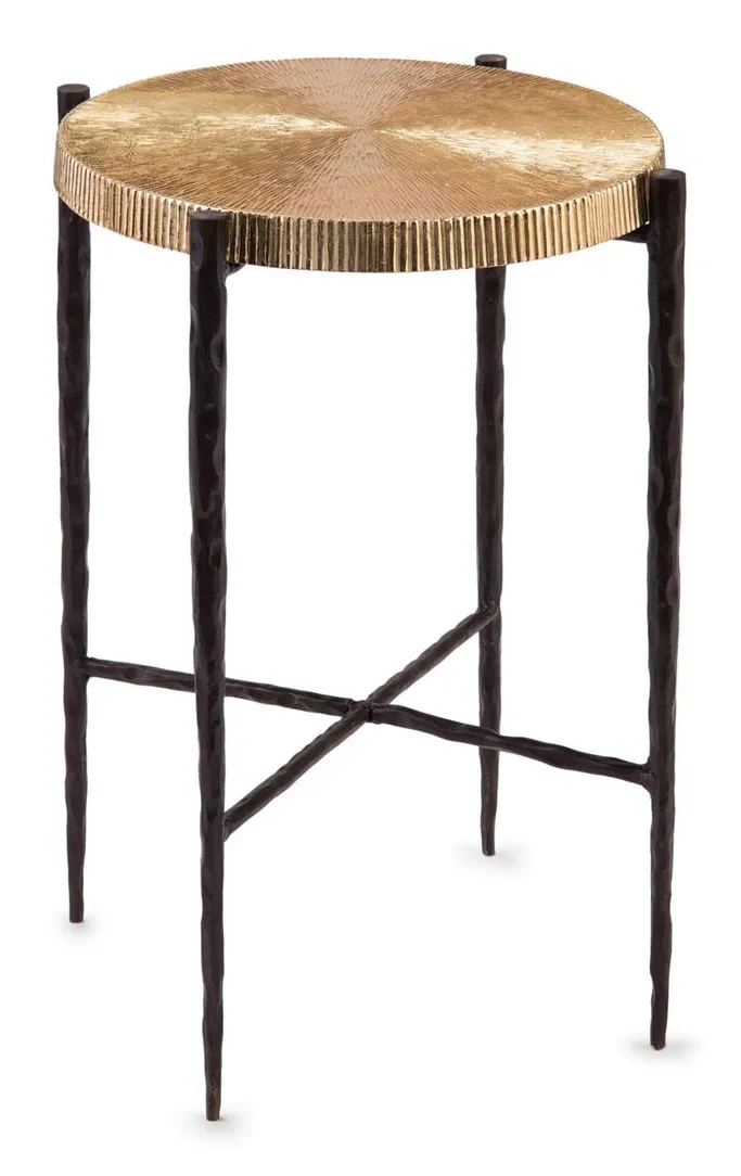 John Richard JRA-10139 Black Oxidized And Gold Accent Table John Richard JRA-10139 Black Oxidized And Gold Accent Table