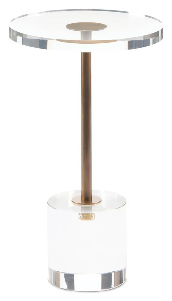John Richard JRA-10461 Brass And Acrylic Martini Side Table John Richard JRA-10461 Brass And Acrylic Martini Side Table