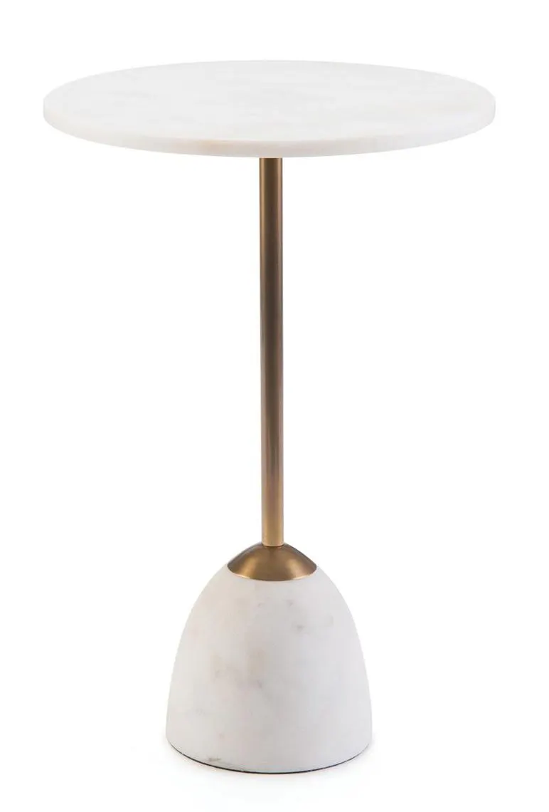 John Richard JRA-10541 Brass And Marble Martini Side Table