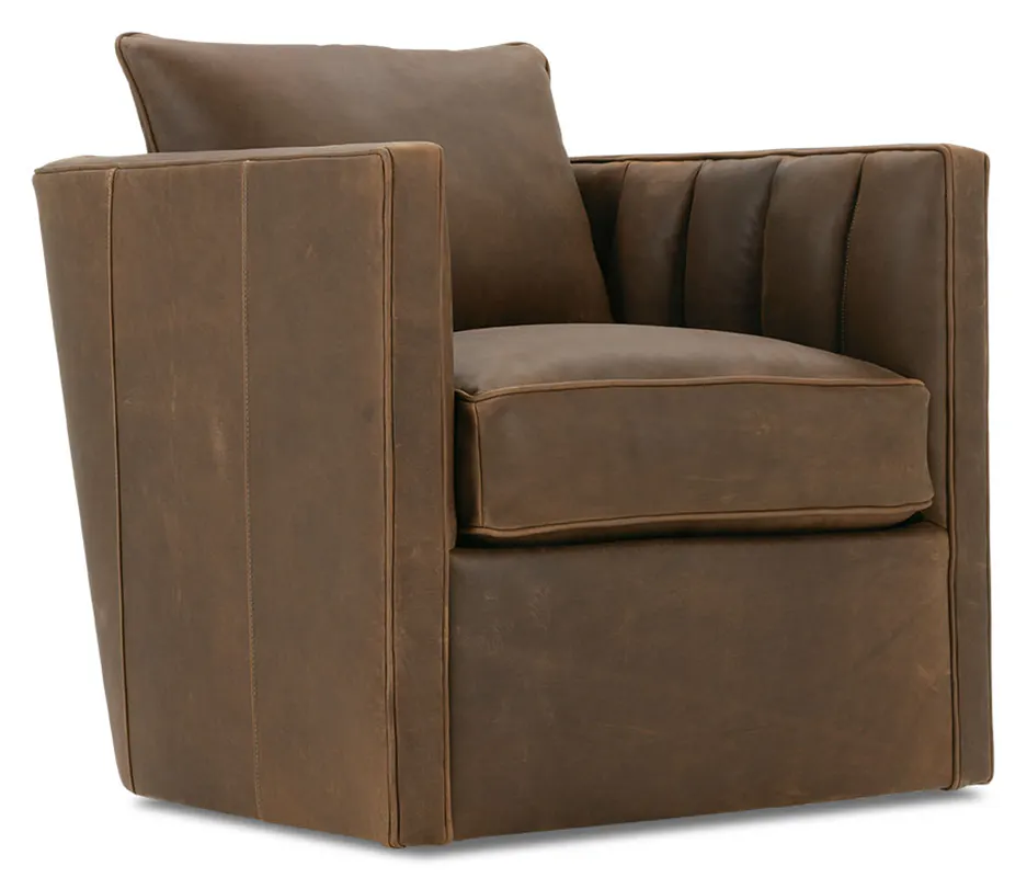 Rowe Furniture P865-L-016 Kitt Leather Swivel Chair Rowe Furniture P865-L-016 Kitt Leather Swivel Chair