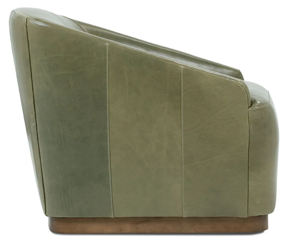 Rowe Furniture Q115-L-016 Bernie Leather Swivel Chair Rowe Furniture Q115-L-016 Bernie Leather Swivel Chair