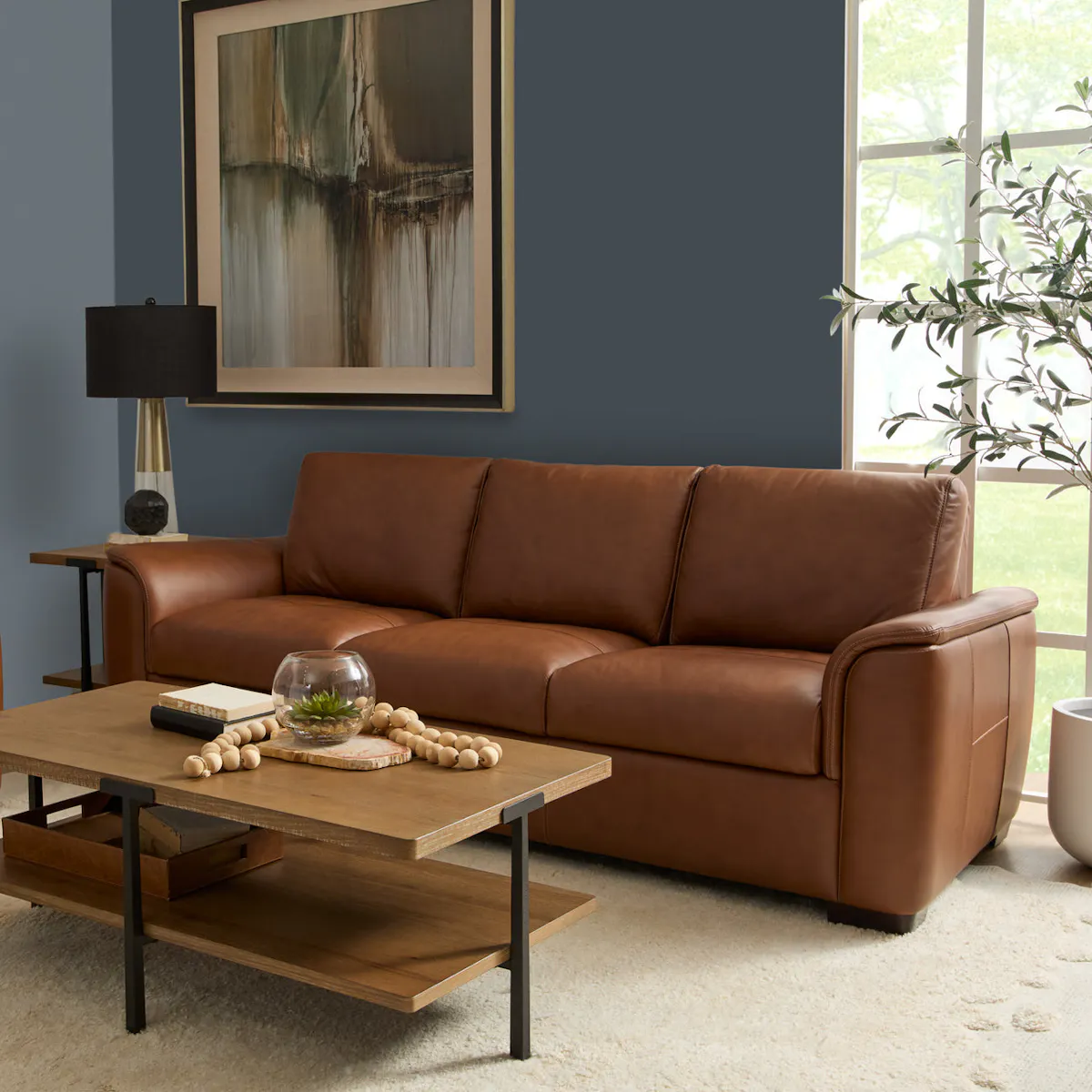 Flexsteel Furniture 1041-31-94672 Henry Caramel Leather Sofa Flexsteel Furniture 1041-31-94672 Henry Caramel Leather Sofa