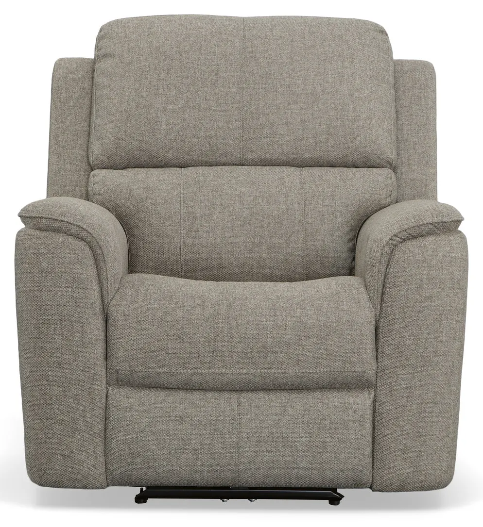 Flexsteel Furniture 1041-50PH-42501 Henry Fog Fabric Power Recliner with Power Headrest and Lumbar Flexsteel Furniture 1041-50PH-42501 Henry Fog Fabric Power Recliner with Power Headrest and Lumbar