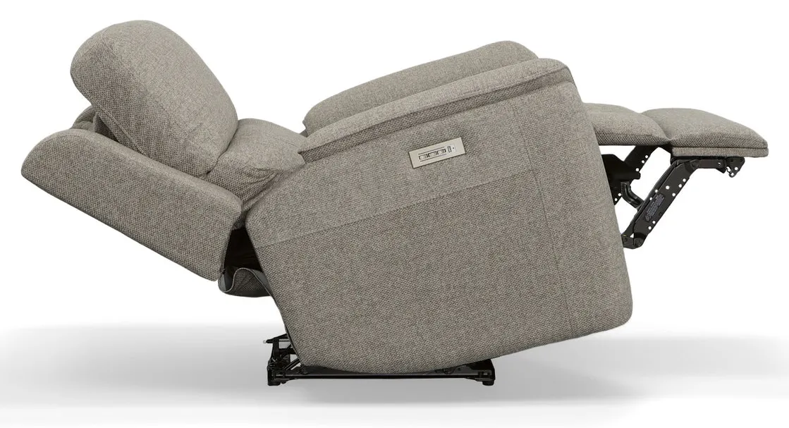 Flexsteel Furniture 1041-50PH-42501 Henry Fog Fabric Power Recliner with Power Headrest and Lumbar Flexsteel Furniture 1041-50PH-42501 Henry Fog Fabric Power Recliner with Power Headrest and Lumbar