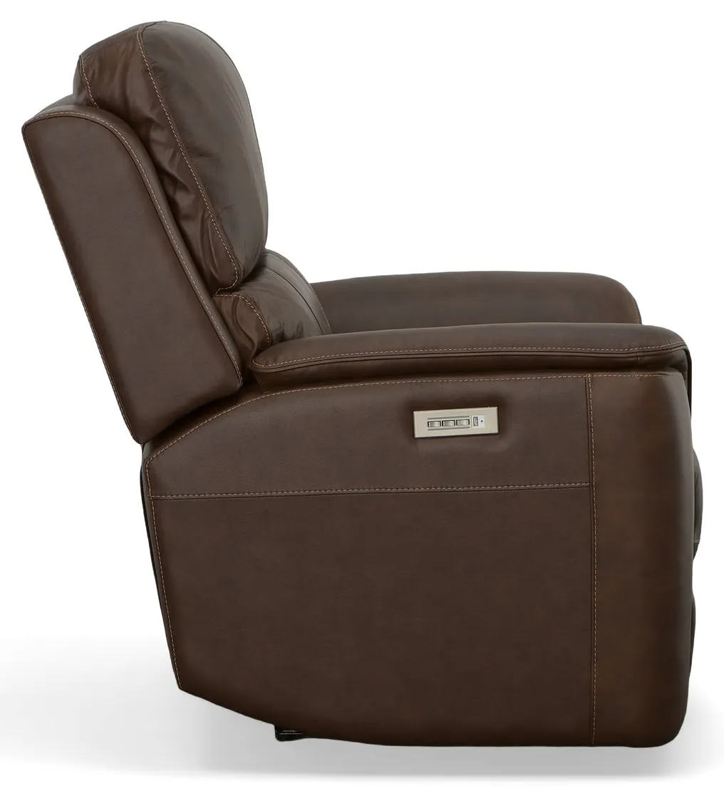 Flexsteel Furniture 1041-50PH-94671 Henry Burnt Umber Leather Power Recliner with Power Headrest and Lumbar Flexsteel Furniture 1041-50PH-94671 Henry Burnt Umber Leather Power Recliner with Power Headrest and Lumbar