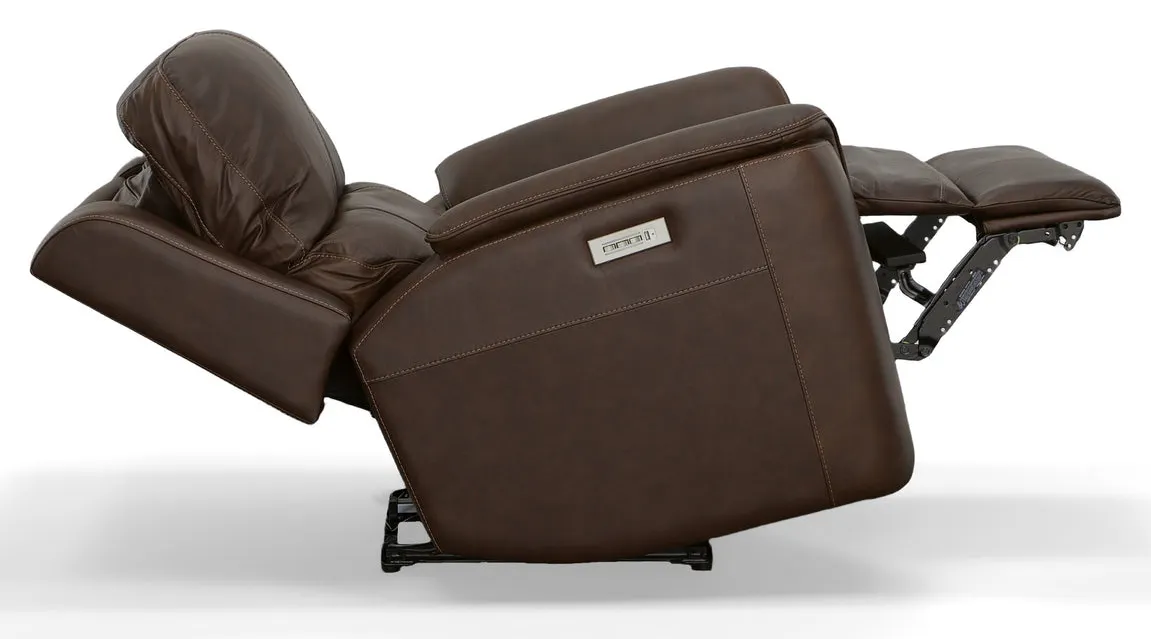 Flexsteel Furniture 1041-50PH-94671 Henry Burnt Umber Leather Power Recliner with Power Headrest and Lumbar Flexsteel Furniture 1041-50PH-94671 Henry Burnt Umber Leather Power Recliner with Power Headrest and Lumbar